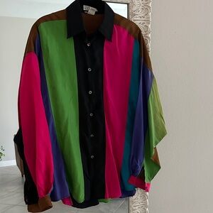 Compagnie Internatioale Express Vintage Silk Button Down